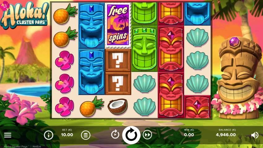 aloha slot cluster pays screenshot