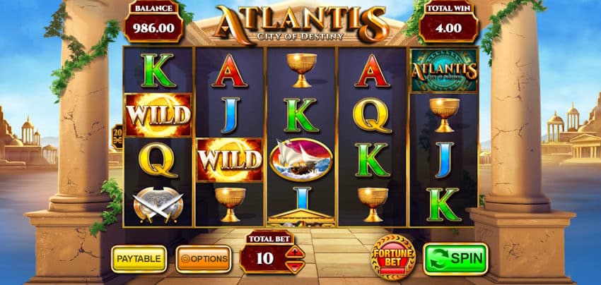 atlantis city of destiny slot screenshot