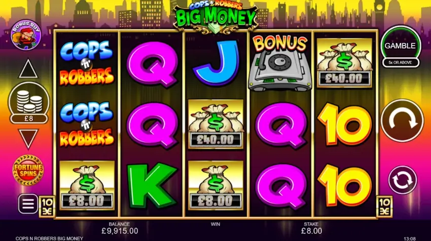 cops n robber big money slot screenshot