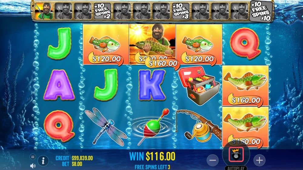 big bass bonanza slot free spins bonus screenshot