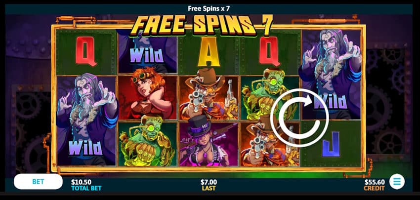 doom lord free spins screen