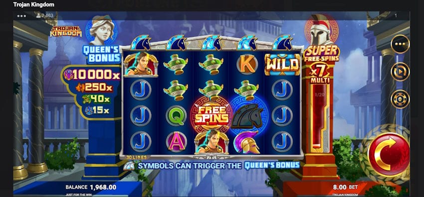 trojan kingdom slot screenshot